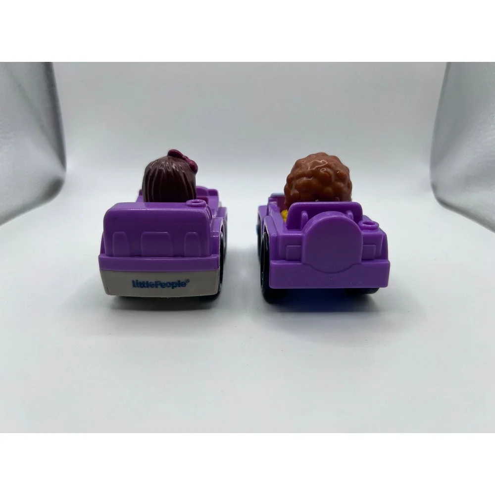 Fisher-Price Little‎ People Wheelies Maggie In Purple Jeep + Mia In Truck Lot